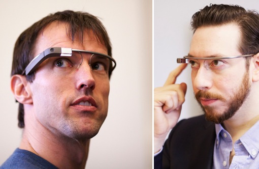 왼쪽: 구글 글래스 개발 책임자인 스티브 리, 오른쪽: 더버지 발행인 조슈아 토폴스키. (사진 출처: 더버지)