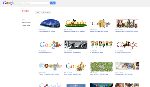 Doodles - Google 매일매일 구글의 BI를 예술로 해석해내는 프로젝트