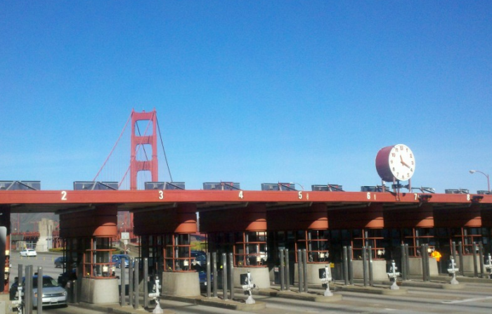 The Golden Gate Bridge Toll Plaza (photo by Isabel Angell)