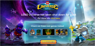 2010년 2분기 넷데빌사와 공동으로 출시한 Online MMORPG 게임 서비스인 Lego Universe (출처 : Lego)