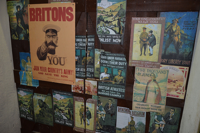 First World War recruitment posters By Ben Sutherland, Flickr (CC BY)
