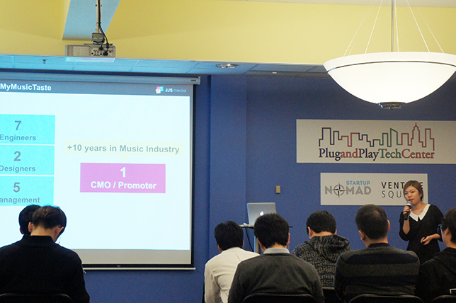 Global manager, Hazel Yu gave a presentation at Plug and Play's Korean Startup Demoday